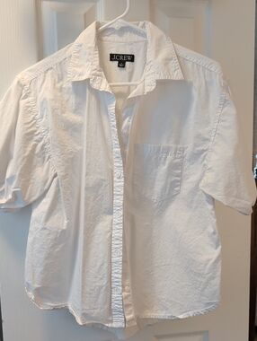 J. Crew | White Spring Garden Top In Cotton Poplin Size 6